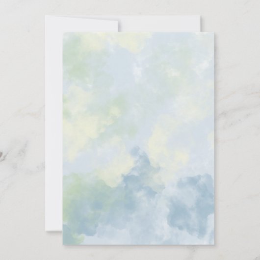 Zee schildpad - Baby shower Kaart (Achterkant)