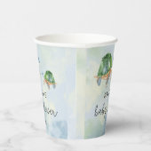 Zee Schildpad - baby shower Papieren Bekers (Rechts)