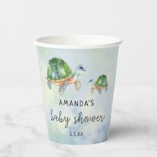 Zee Schildpad - baby shower Papieren Bekers