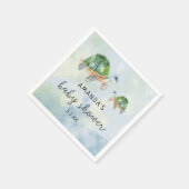 Zee Schildpad - baby shower Servet (Hoek)