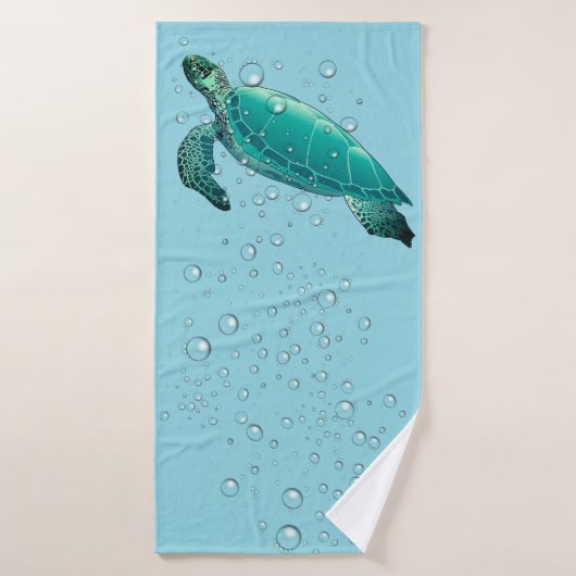 Zee Schildpad Badkamer Handdoek Set (Badhanddoek)