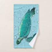Zee Schildpad Badkamer Handdoek Set (Handdoek)