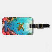 Zee Schildpad Bagage Label (Voorkant horizontaal)
