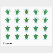 Zee SCHILDPAD - Behoud - Ecologie - Natuur Ronde Sticker (Vel)