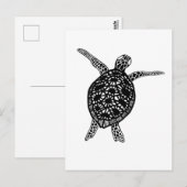 Zee schildpad beschermt de planeet briefkaart (Voorkant / Achterkant)