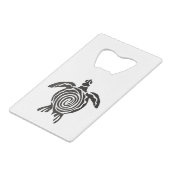 Zee schildpad bespaart de schildpad creditkaart flessenopener (Voorkant Gekanteld)