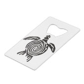 Zee schildpad bespaart de schildpad creditkaart flessenopener (Achterkant Gekanteld)