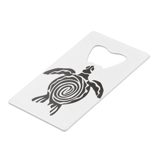 Zee schildpad bespaart de schildpad creditkaart flessenopener (Achterkant Gekanteld)