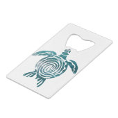 Zee schildpad bespaart de schildpad creditkaart flessenopener (Achterkant Gekanteld)