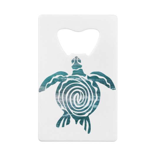 Zee schildpad bespaart de schildpad creditkaart flessenopener (Achterkant)