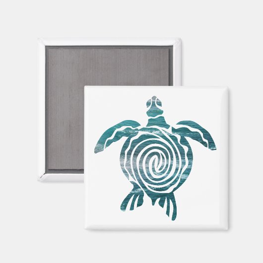 Zee schildpad bespaart de schildpad magneet (Voorkant / Achterkant)