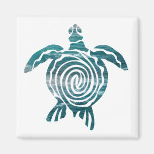 Zee schildpad bespaart de schildpad magneet