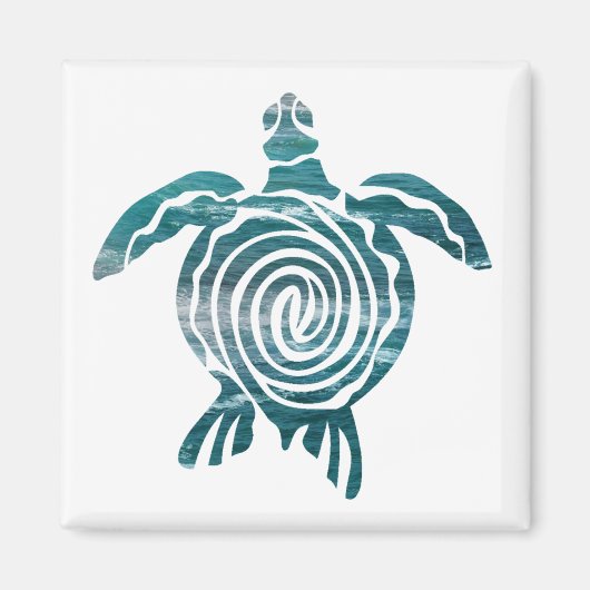 Zee schildpad bespaart de schildpad magneet (Voorkant)