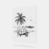 Zee Schildpad blauwe camo Acryl Bord (Hoek)
