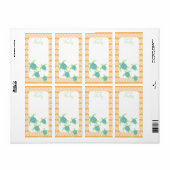 Zee Schildpad Boek Labels Baby Sinaasappel (Full Sheet)