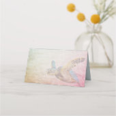 Zee schildpad bruiloft escort of plaats kaarten plaatskaartje (Achterkant)