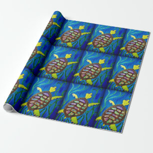 Zee, schildpad cadeaupapier
