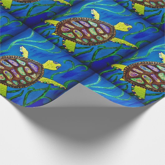 Zee, schildpad cadeaupapier (Hoek)