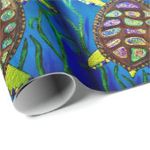 Zee, schildpad cadeaupapier (Rol Hoek)