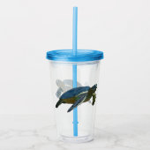 Zee schildpad cartoon acryl drinkbeker (Voorkant)