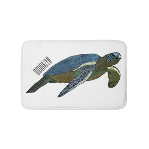 Zee schildpad cartoon badmat