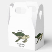 Zee schildpad cartoon bedankdoosjes (Geopend)