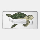 Zee schildpad cartoon bureaumat (Keyboard & Muis)
