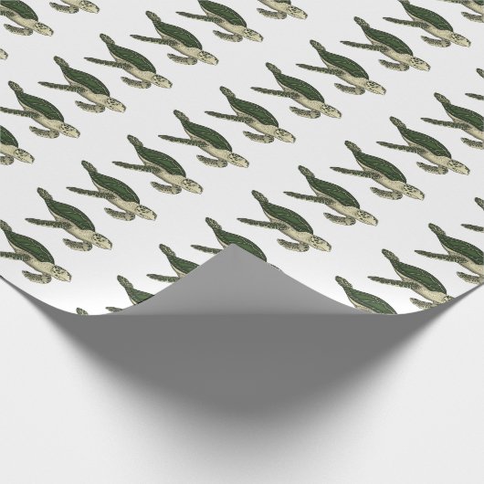 Zee schildpad cartoon cadeaupapier (Hoek)