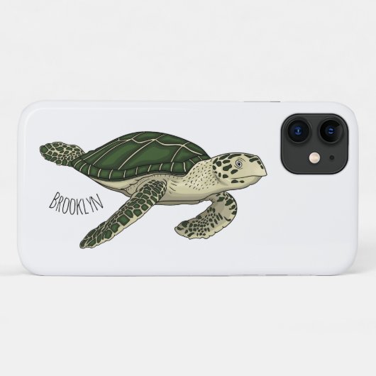 Zee schildpad cartoon Case-Mate iPhone case (Achterkant (horizontaal))