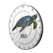 Zee schildpad cartoon dartbord (Voorkant Rechts)