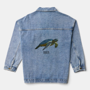 Zee schildpad cartoon denim jacket