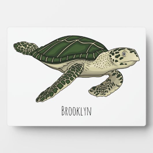 Zee schildpad cartoon fotoplaat (voorkant)