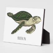 Zee schildpad cartoon fotoplaat (Zijkant)