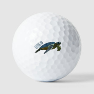 Zee schildpad cartoon golfballen