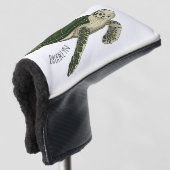 Zee schildpad cartoon golfheadcover (3/4 voorkant)