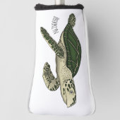Zee schildpad cartoon golfheadcover (Draai 90)