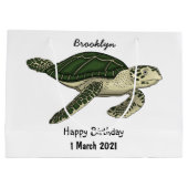 Zee schildpad cartoon groot cadeauzakje (Achterkant)