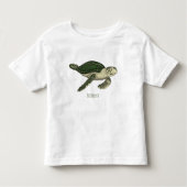Zee schildpad cartoon kinder shirts (Voorkant)