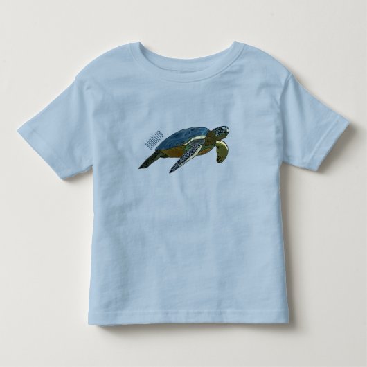 Zee schildpad cartoon kinder shirts (Voorkant)