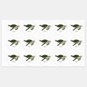 Zee schildpad cartoon labels (Vel)