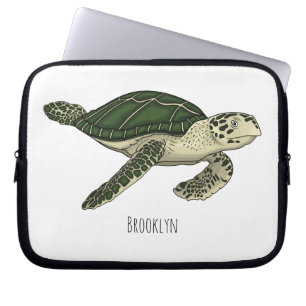 Zee schildpad cartoon laptop sleeve
