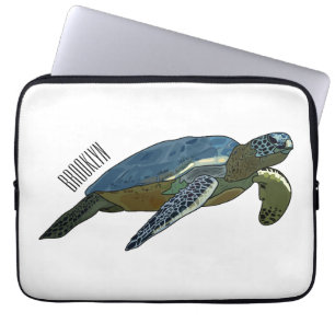 Zee schildpad cartoon laptop sleeve