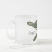 Zee schildpad cartoon matglas koffiemok (Links)