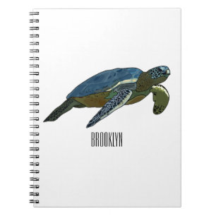 Zee schildpad cartoon notitieboek
