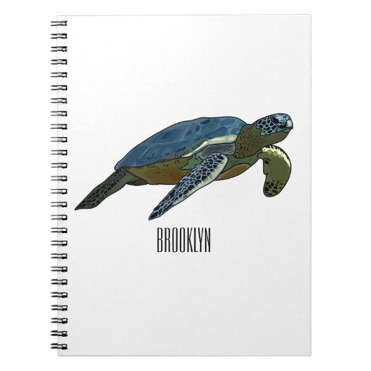 Zee schildpad cartoon notitieboek (Voorkant)