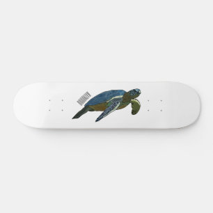 Zee schildpad cartoon persoonlijk skateboard