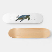 Zee schildpad cartoon persoonlijk skateboard (Horizontaal)