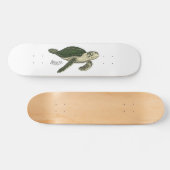 Zee schildpad cartoon persoonlijk skateboard (Horizontaal)