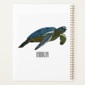 Zee schildpad cartoon planner (Achterkant)
