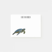Zee schildpad cartoon post-it® notes (Voorkant)